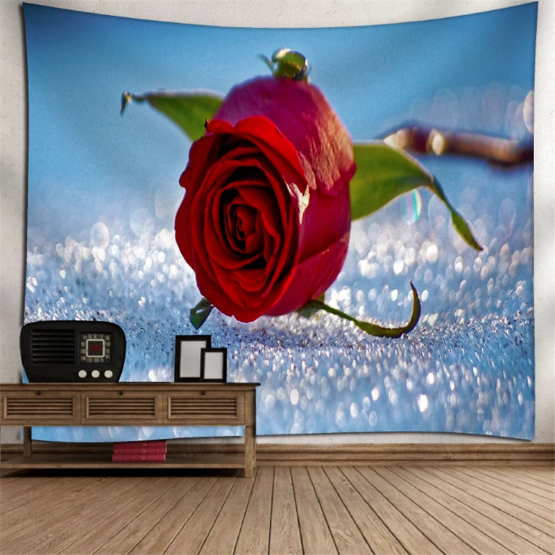 Гобелен 180X230 см с 3d принтом розы, настенное пляжное одеяло для кемпинга, хиппи, свадебной вечеринки, домашний Коврик для йоги
