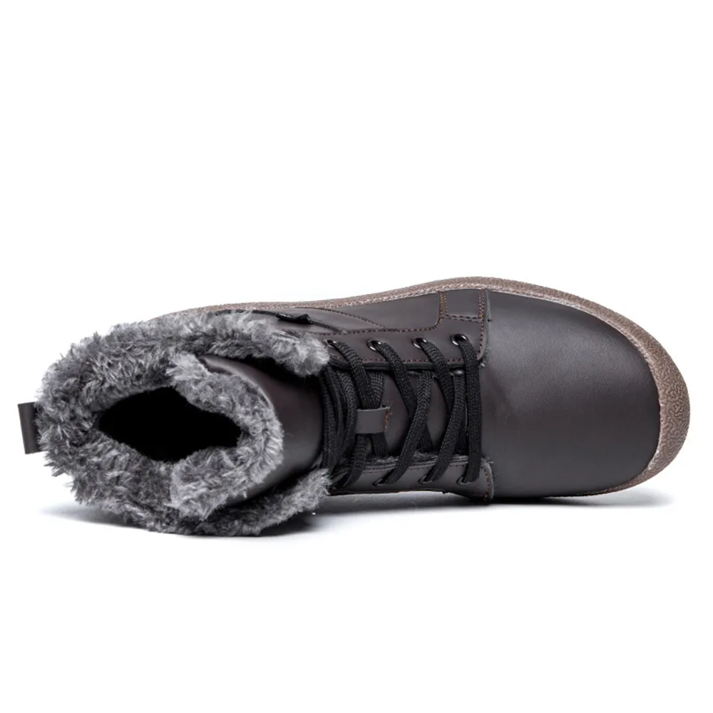Size 48 Winter Walking Shoes High Ankle Sneakers for Men Keep Warm Snow Boots Waterproof Sport Lightweight Zapatillas | Спорт и