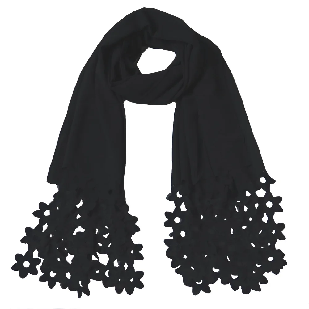 10 шт./лот мусульманский хиджаб с вырезами в виде роз и лазерной резкой шарф шаль