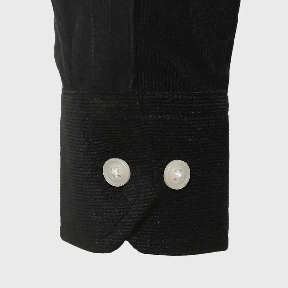 Мужская Вельветовая рубашка на пуговицах фланелевая в клетку приталенная