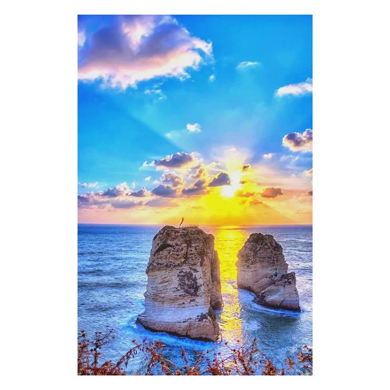 2019 горячая Распродажа низкая цена украшения дома вышивка картины горный