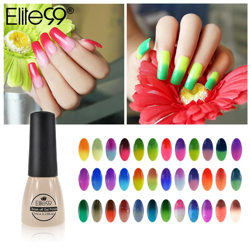 Elite99 7 мл температурный гель для изменения цвета лака ногтей длительное