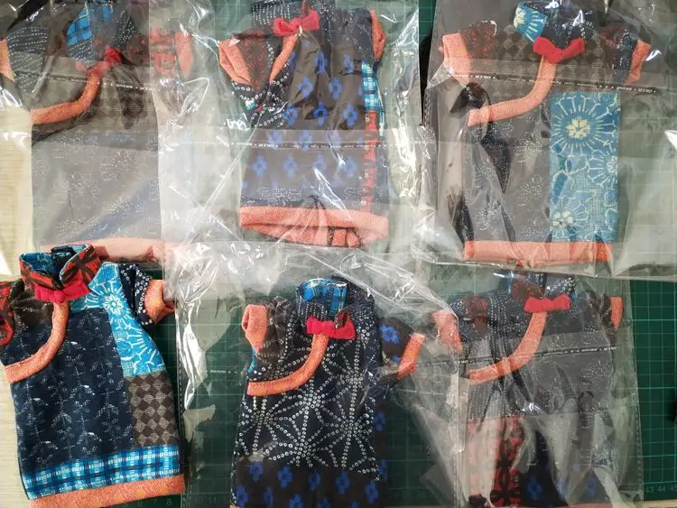 

T02-X558 Blyth Doll clothes 1/3 1/4 bjd 1/6 dolls Accessories National style short cheongsam 1pcs