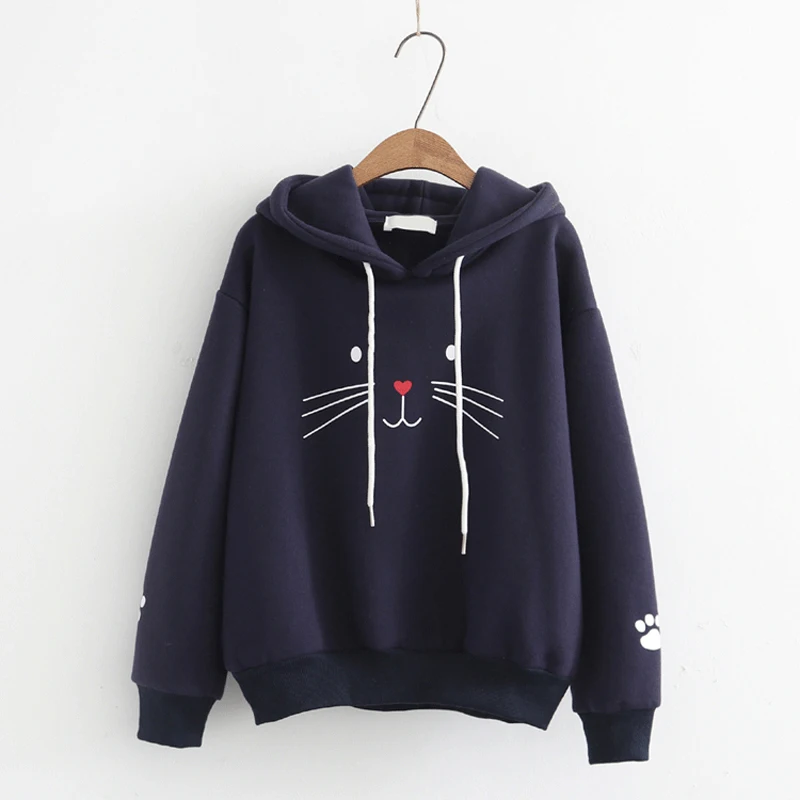 Женские толстовки с длинным рукавом Sudadera Mujer милые женские худи принтом из