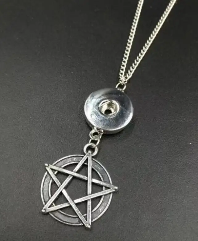 Винтажная цепочка с пентаграммой 18 мм 1 шт. подвеской рождественский подарок Wicca