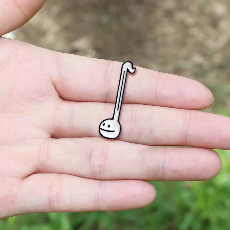 Значок в виде мультяшного музыкального символа металлическая брошь значок с