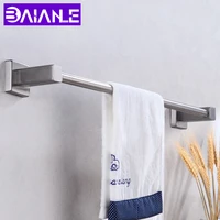 bathroom towel holder stainless steel single towel bar wall mounted towel hanger rack corner restroom accessories clothes rail