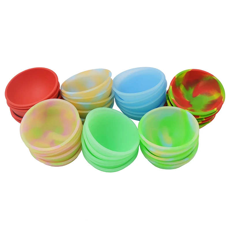 

500pcs silicone Mini Pinch Bowl Set pinch bowls to funnel ingredients silicone container weed jar oil dab bho wax containers