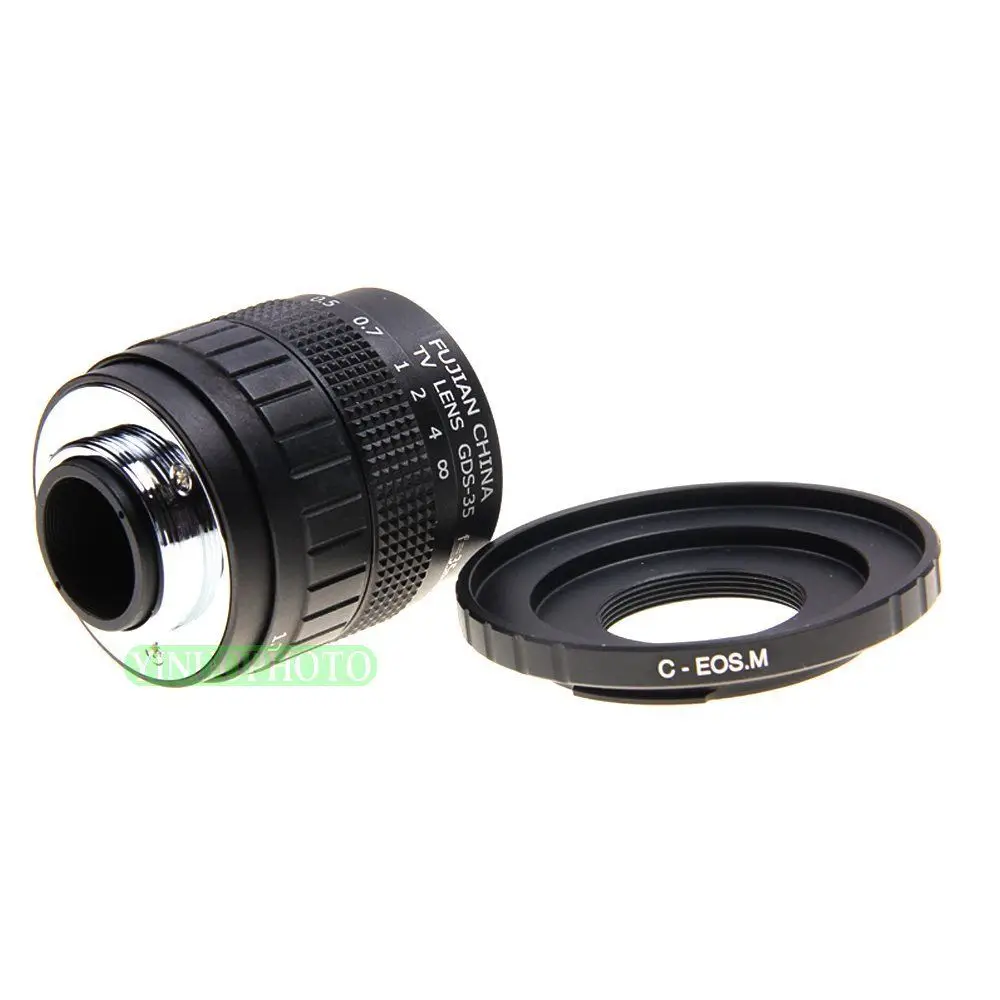 Объектив FUJIAN 35 мм F1.7 C Mount CCTV Для беззеркальных камер Canon EOS M M2 M3|lens for canon|fujian 35mmfujian