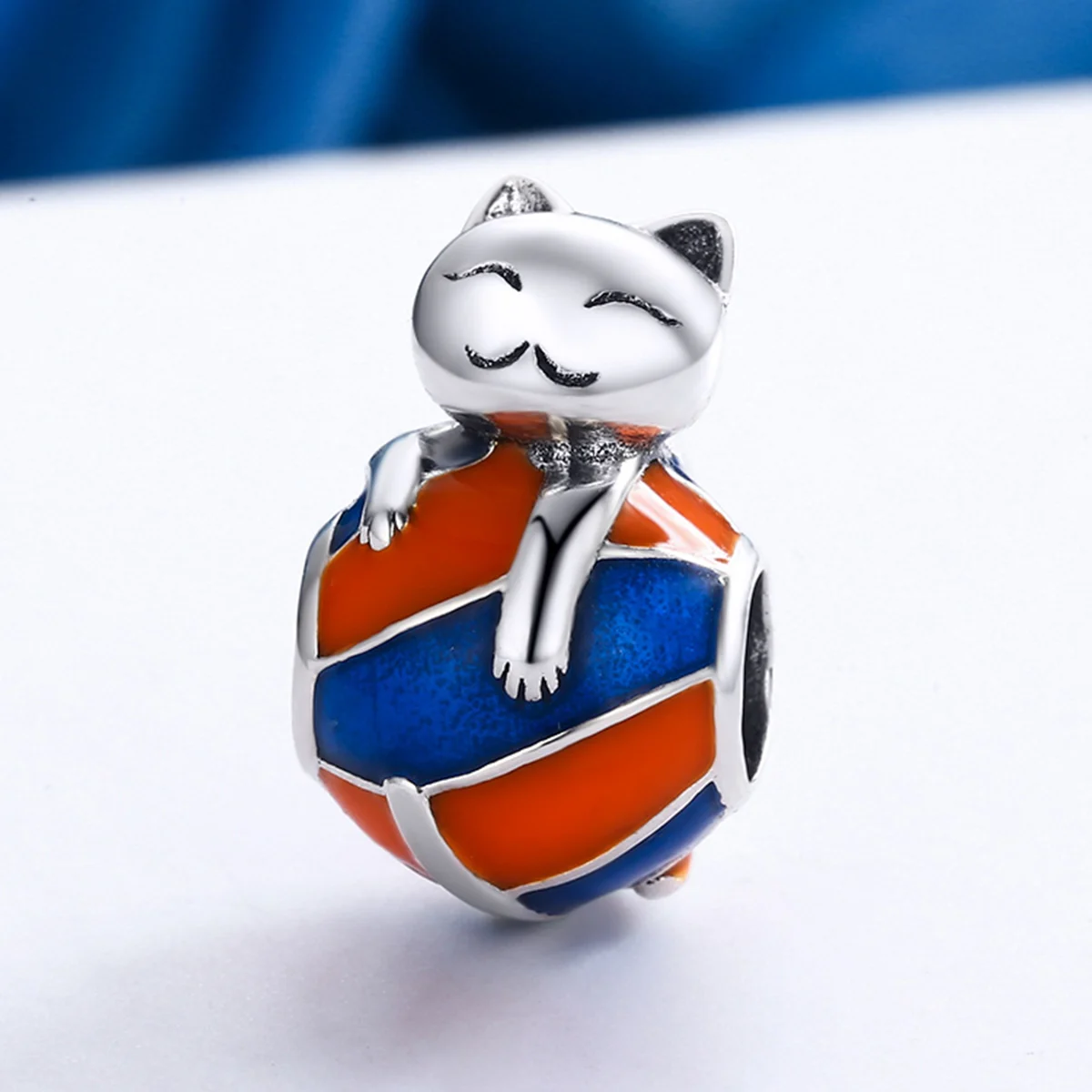 2018 Аутентичные стерлингового серебра 925 Непослушный Кот Шарм бисера Fit Pandora