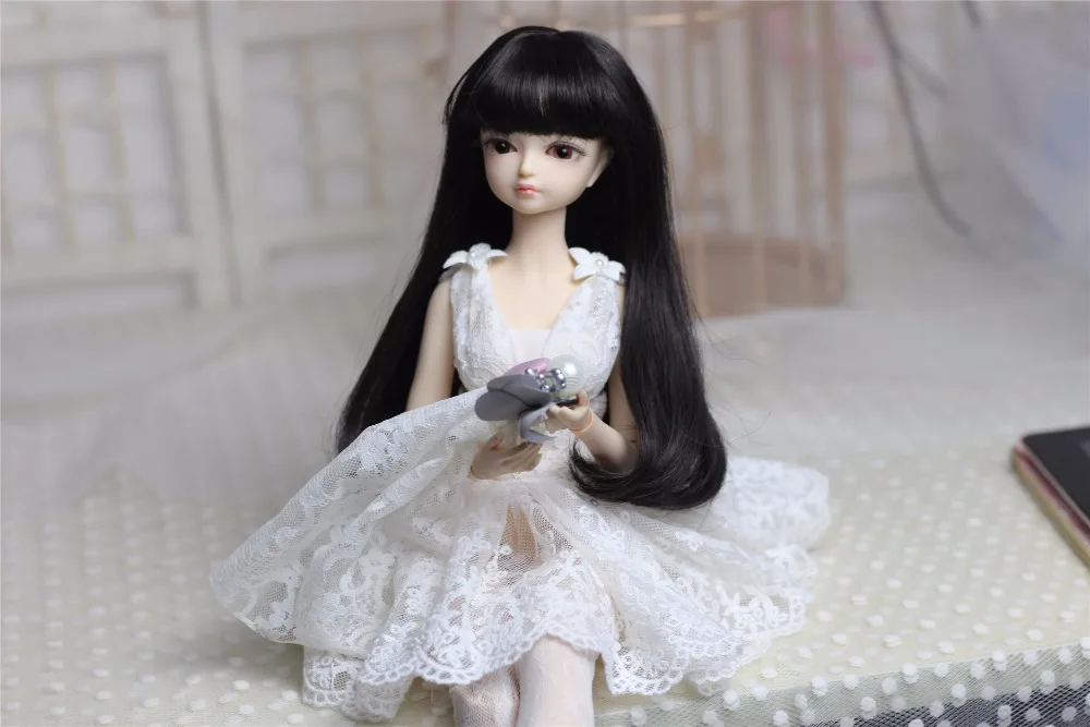 Forturn days только для 1/4 bjd кукла 45 см свадебное платье белый головной убор Леггинсы Леди кружева принцесса костюм одежда