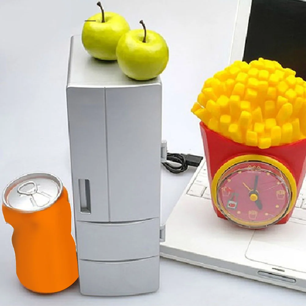 Автомобильный Универсальный мини холодильник DC12V с двумя usb портами USB для офиса и