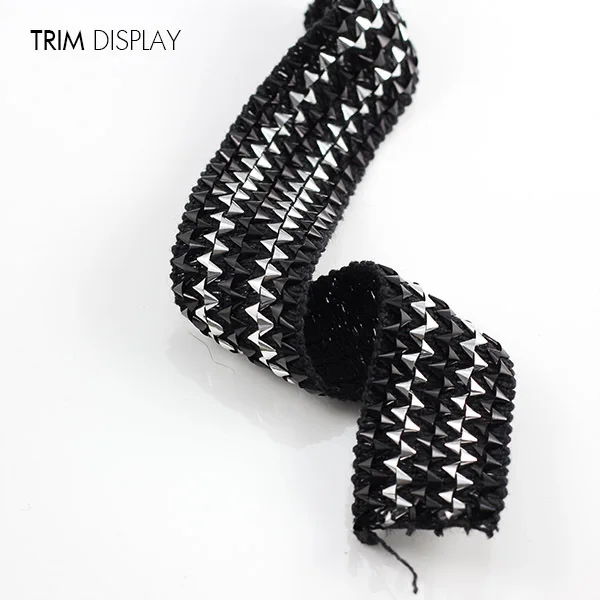 Кружевная ткань цвет черный серебристый эластичная стрейч лента отделка