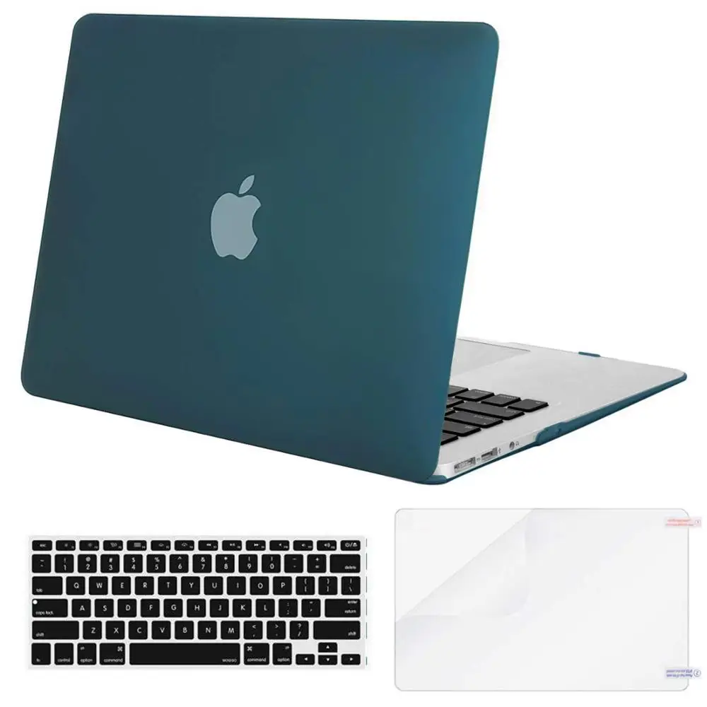 Matte Deep Teal Чехол для ноутбука MOSISO для Apple MacBook Air 13 дюймов A1466 матовый чехол для ноутбука Macbook Pro Retina13 A1502/A1425+ чехол для клавиатуры - Цвет: Matte Deep Teal