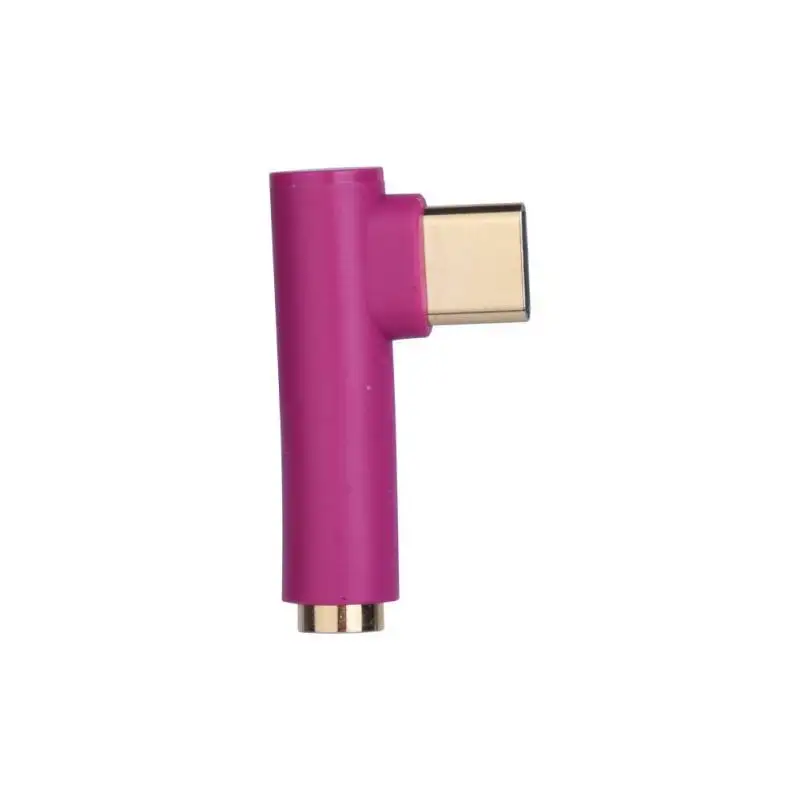Purple L Тип USB C до 3,5 мм AUX аудио кабель адаптер для наушников тип-c до 3,5 разъем кабель для наушников для huawei mate 10 P20 для Xiaomi Mi 6 - Цвет: Purple