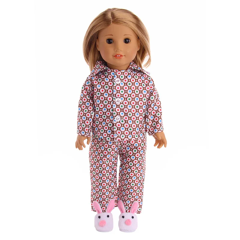 Doll clothes 9 different styles of pajamas For 18inch doll&amp 43cm New doll | Игрушки и хобби