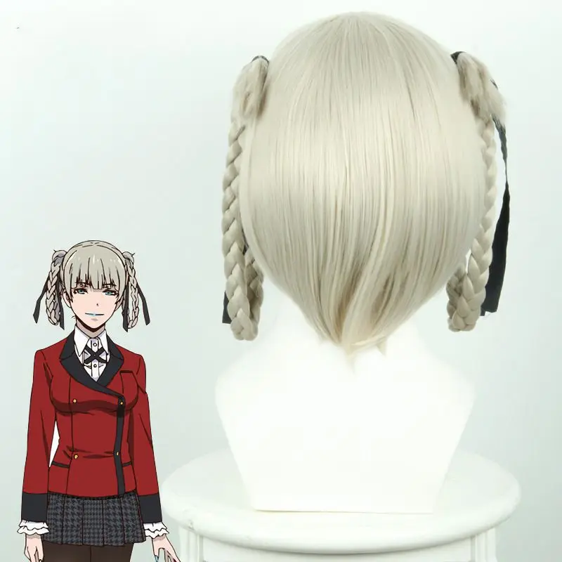 Парик для косплея из аниме Kakegurui Compulsive Плетеный Хэллоуина Kirari Momobami|Костюмы