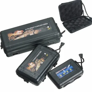 Черный пластиковый фонарик Jiguoor, размер S M L XL, чехол для хранения инструментов 18650, 14500, светодиодный фонарь для кемпинга, походов