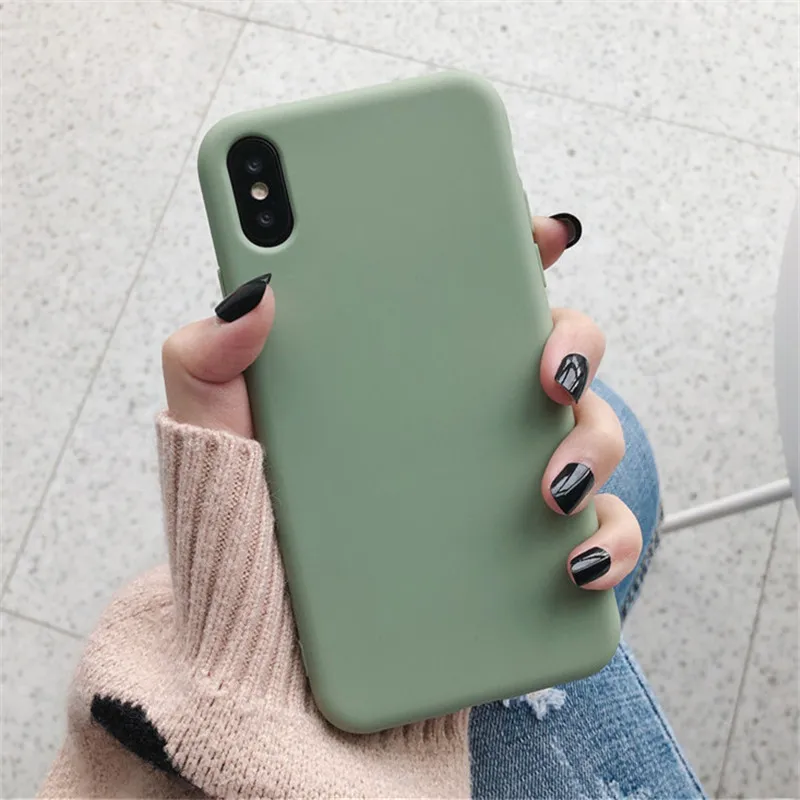 Light Green Силиконовый чехол, однотонный, милый, однотонный, карамельный чехол для телефона, для huawei mate 10 20 P30 P20 P10 Pro Honor 7X8 8A 8X9 10, мягкий чехол из ТПУ - Цвет: Light Green
