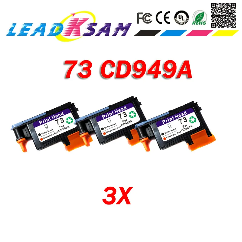 Совместимая Печатающая головка для hp73 CD949A матовая черная/Хроматическая красная