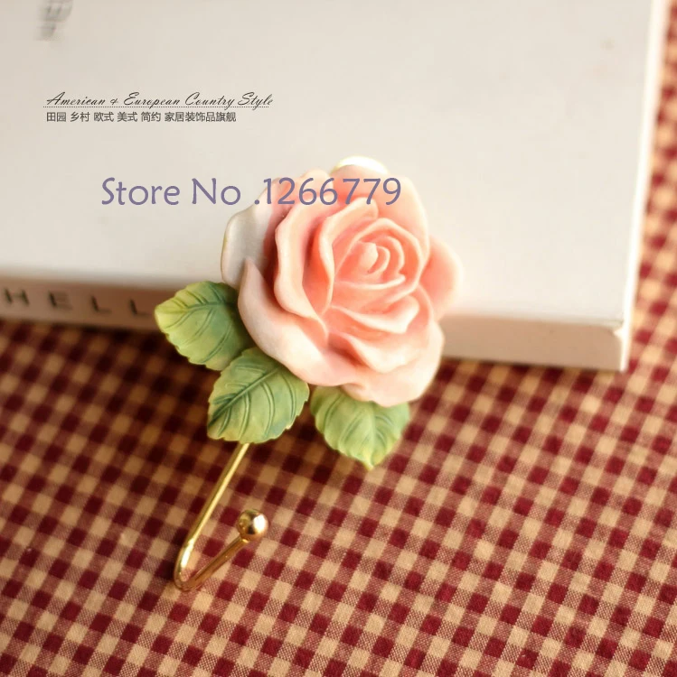 2015 Новый очень красивый пасторальный стиль стерео Роза пальто Крючки одежда крюк