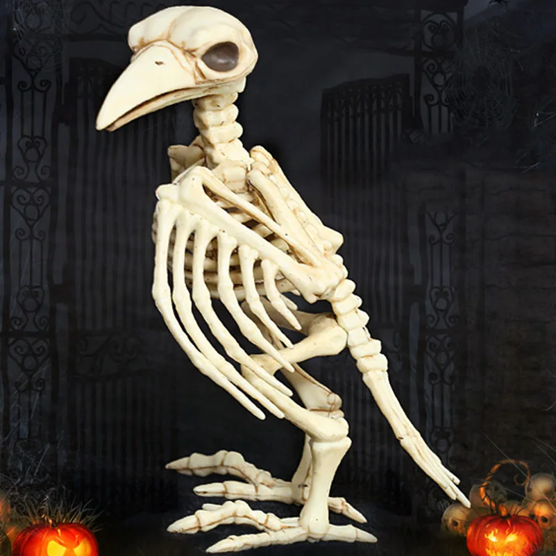 Декорации для Хэллоуина реквизит Crazy Bone Скелет украшение Животное Хэллоуин птица