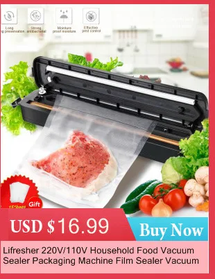 Lifresher Еда Вакуумный упаковщик упаковочная машина 220 В 110 включая 15 шт. мешок вакуумной упаковщик может быть использован для еда saver дропшиппинг