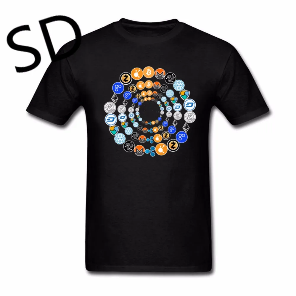 Дропшиппинг psychedelic Tee криптовалюта Футболка мужская эфириум Биткоин Litecoin Crypto