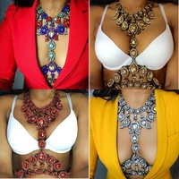 miwens facebook hot statement necklace colorful long bodys chain jewelry women crystal charm sexy summer necklace gift 6820