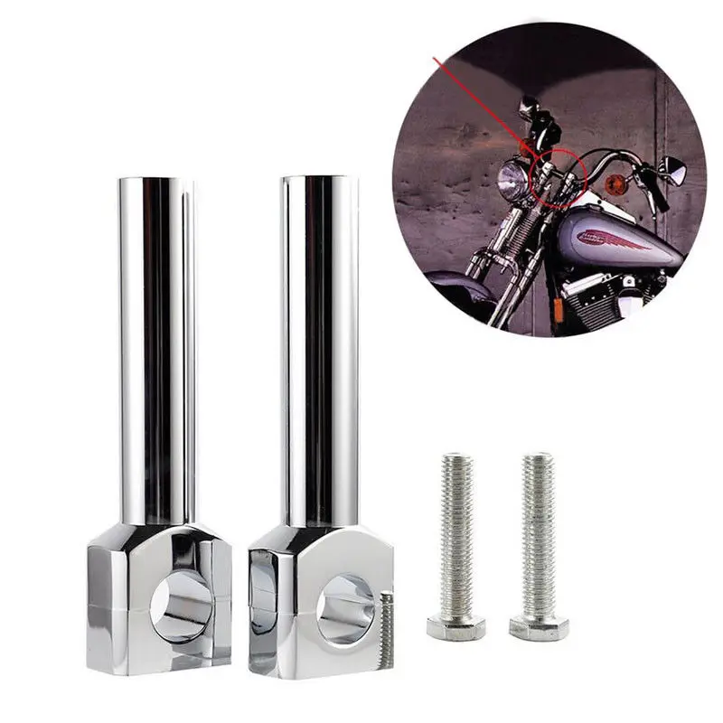 Хром Мотоцикл заготовка руль 1 &quotбар стояки баров Крепление зажим для Harley