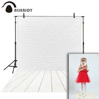 allenjoy photo background white brick wall wood floor indoor photographic background for photo backdrop studio fabric photocall
