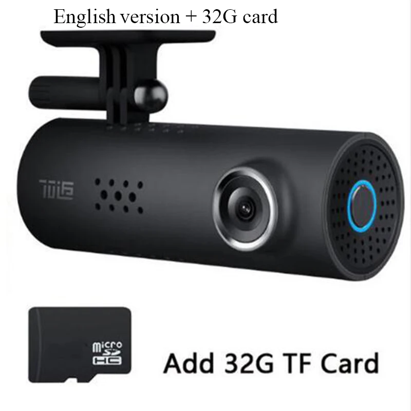 English dvr 32G Xiaomi 70 минут умный WiFi DVR 130 градусов беспроводной Автомобильный видеорегистратор 1080P Full HD ночная версия g-сенсор водительский рекордер - Цвет: English dvr 32G
