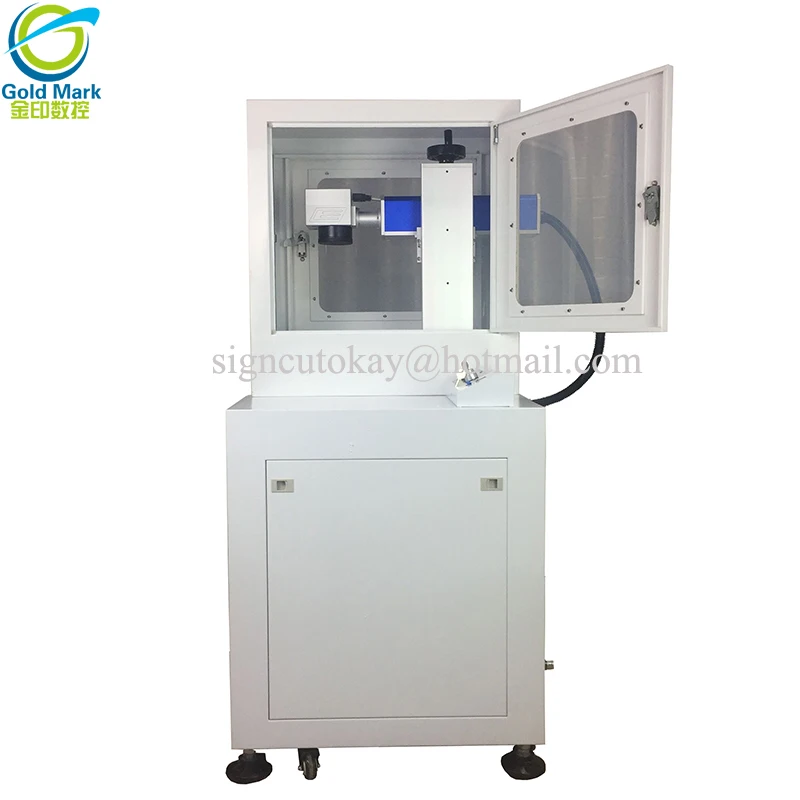 Raycus 30 Вт волоконная лазерная маркировочная машина с защитной крышкой для