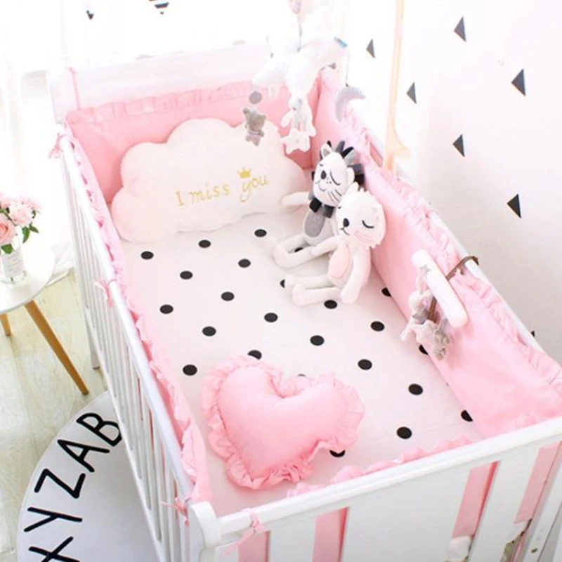 Детский комплект постельного белья бампер хлопок стиль принцессы детское