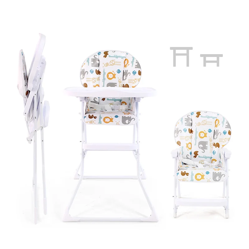 Портативное детское кресло с высокой спинкой регулируемое складное обеденное