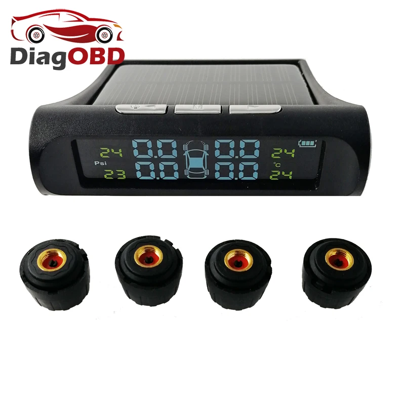 Автомобиль TPMS солнечных батареях USB Беспроводной шин Давление мониторинга