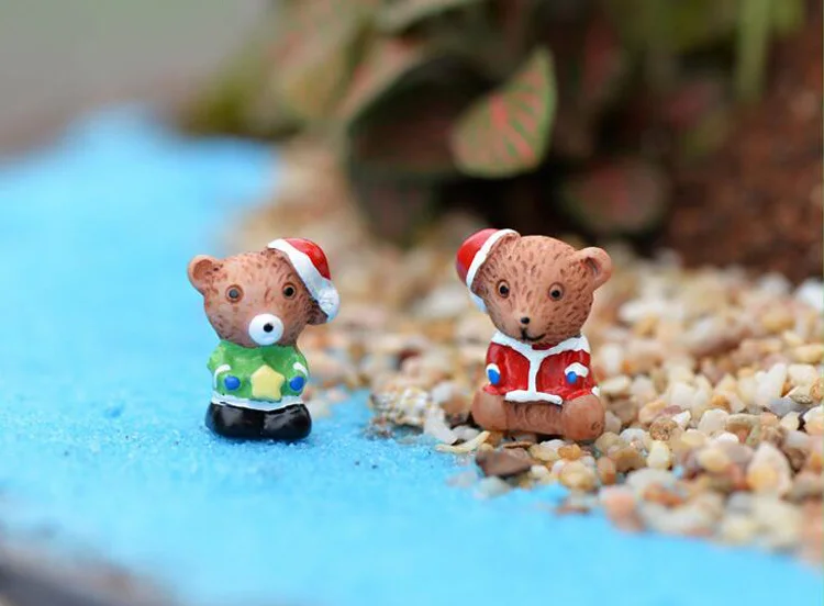 Медведь для рождественской елки украшение миниатюрная фигурка сказочный сад