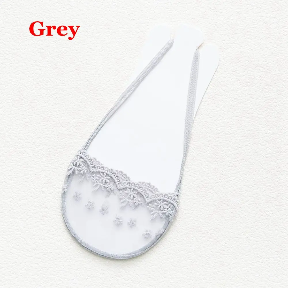 style1 grey Мягкие хлопковые женские носки-башмачки тонкие дышащие впитывающие пот носки-башмачки супер невидимые носки на высоком каблуке - Цвет: style1 grey