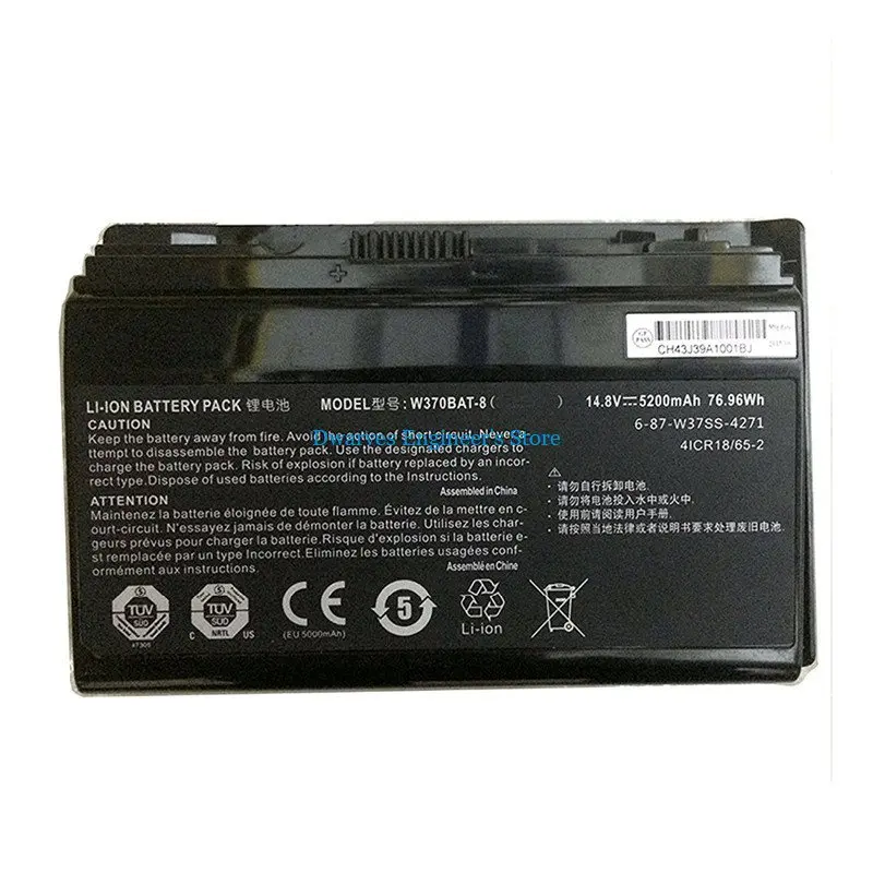 Натуральная W370BAT 8 ноутбук Батарея для Clevo P177SM A W350ET W350ETQ W350ST W370 6 87 W370S 4271 5200 мА/ч
