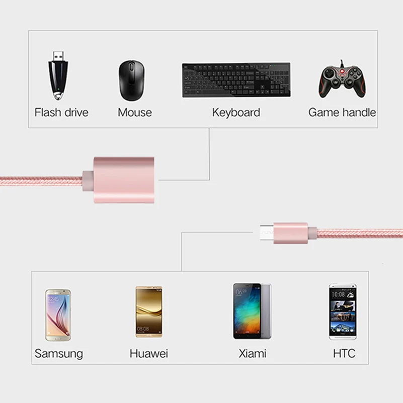 Кабель высокого качества Micro USB OTG кабель 2 0 адаптер конвертера otg портативный для