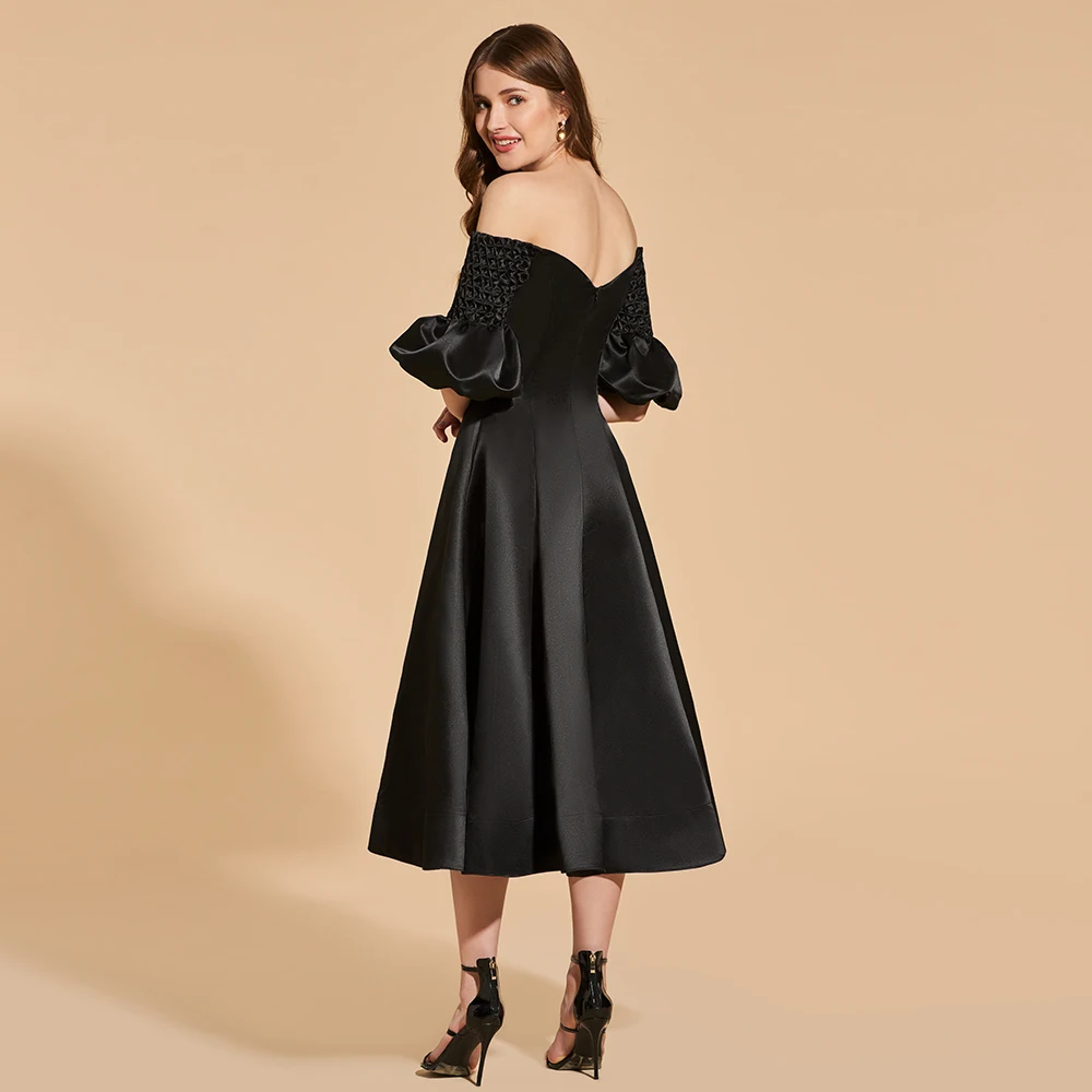 Черное коктейльное платье Dressv с коротким рукавом на молнии вечерние
