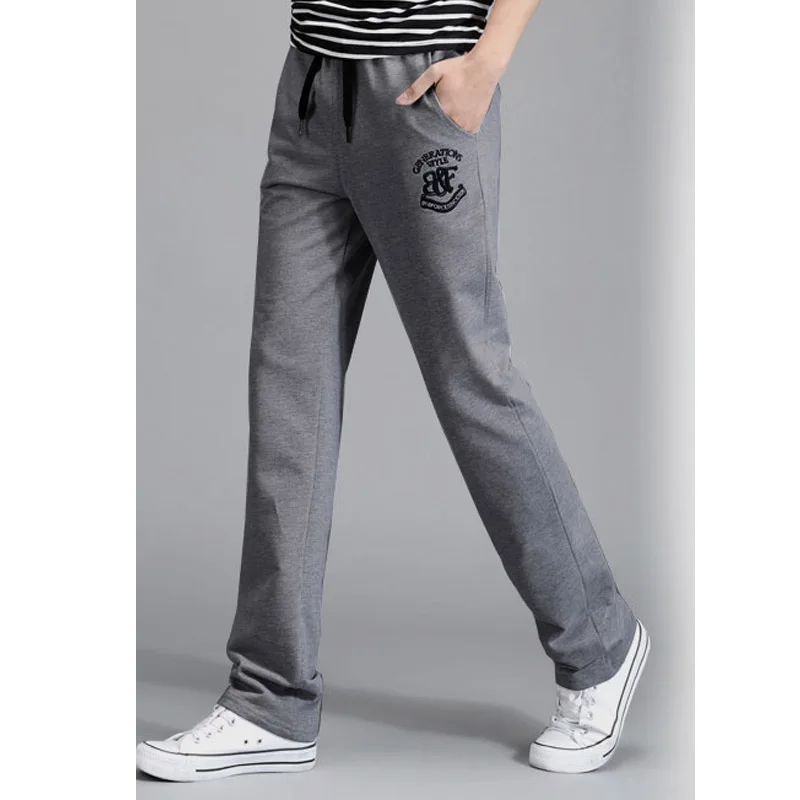 2017 популярные мужские хлопковые тонкие весенне-осенние брюки прямые