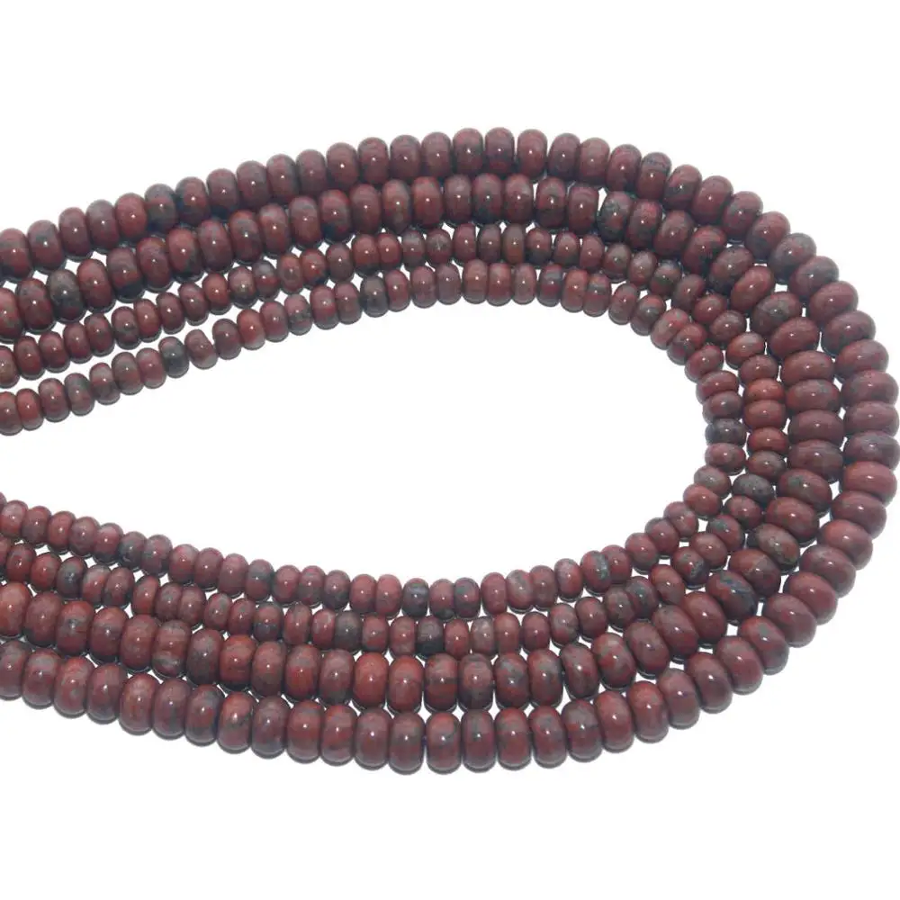 Red stone Натуральный камень лазурит Агаты кристаллы аметиста бусины разделитель Рондель бусины для изготовления ювелирных изделий Шарм DIY браслет - Цвет: Red stone