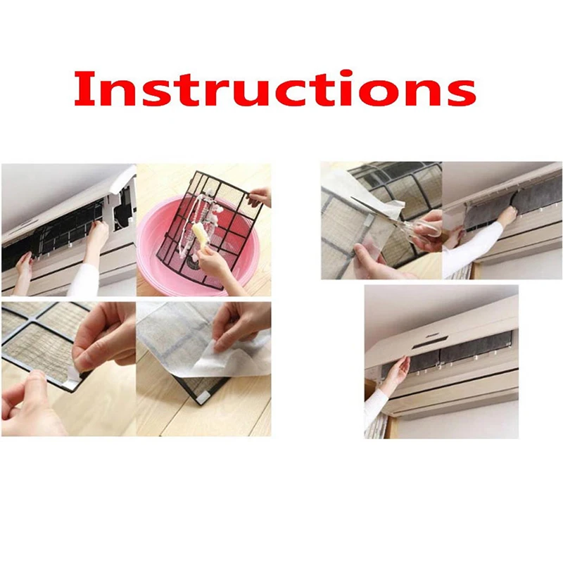 2/10 шт. DIY кондиционер воздуховод Пылезащитная крышка экстравагантная воздуха очищающий фильтр Бумага фильтр для очистки воды