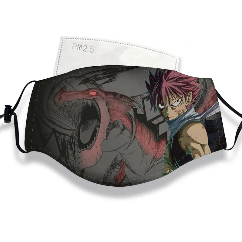 Армейский зеленый Fairy Tail Венди элфман Люси хартфилия Natsu Эрза серый Косплэй, модные, летние, зимние, дыхательная маска для PM 2,5 респиратор - Цвет: Армейский зеленый