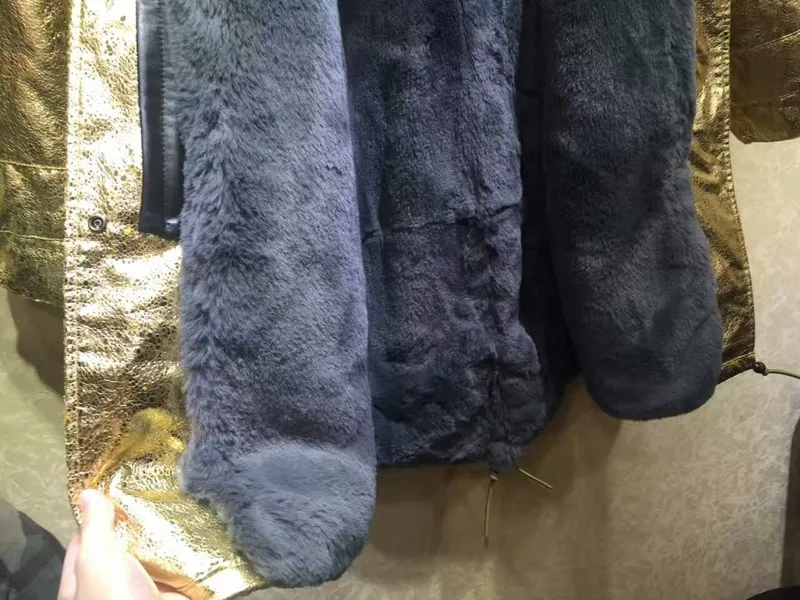 Astrid Blusa, высокое качество, модная теплая Женская Длинная зимняя куртка, парка с меховым воротником, Золотое длинное пальто с меховой подкладкой, зимняя верхняя одежда