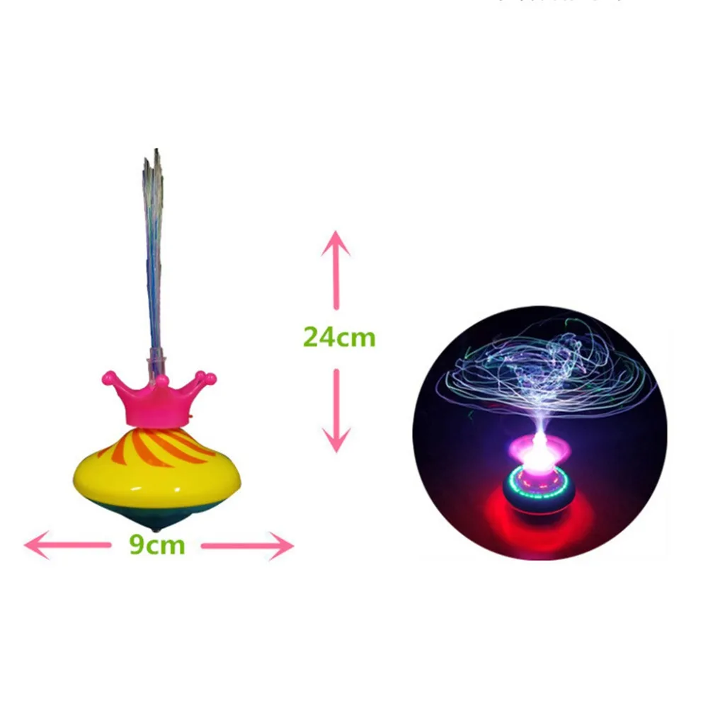 

Novelty Light Fiber Spinning Top Laser Music Luminous Music Gyro Light Up Kid Toy Random delivery