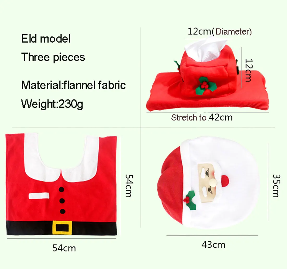 Новый бренд 3 шт./компл. ванная комната рождественское сиденье для унитаза