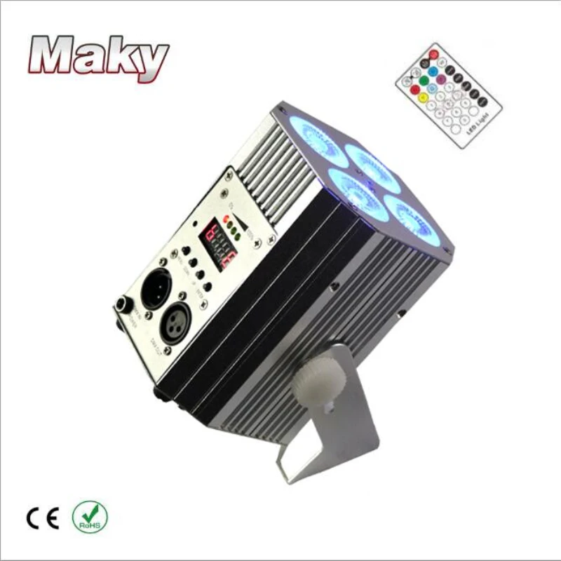 Новый мини низкая цена 4 шт. 18 Вт RGBWA + УФ свободу СИД hex par Беспроводной DMX ИК