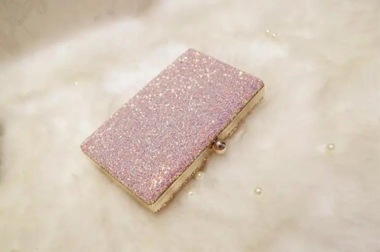 Женская вечерняя сумочка клатч со стразами и кристаллами маленькая на плечо для